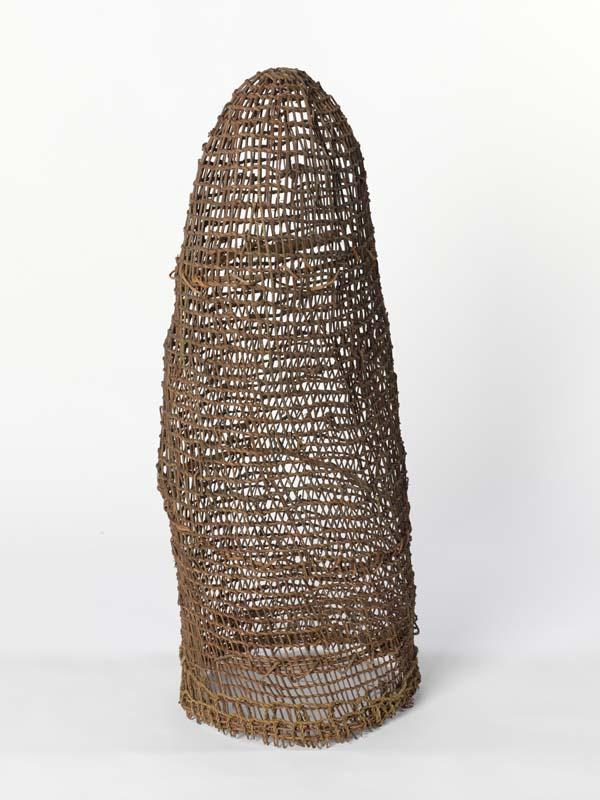 Artwork Mandjabu (conical fish trap) this artwork made of Twined jungle vine (Malaisia scandens), created in 2001-01-01