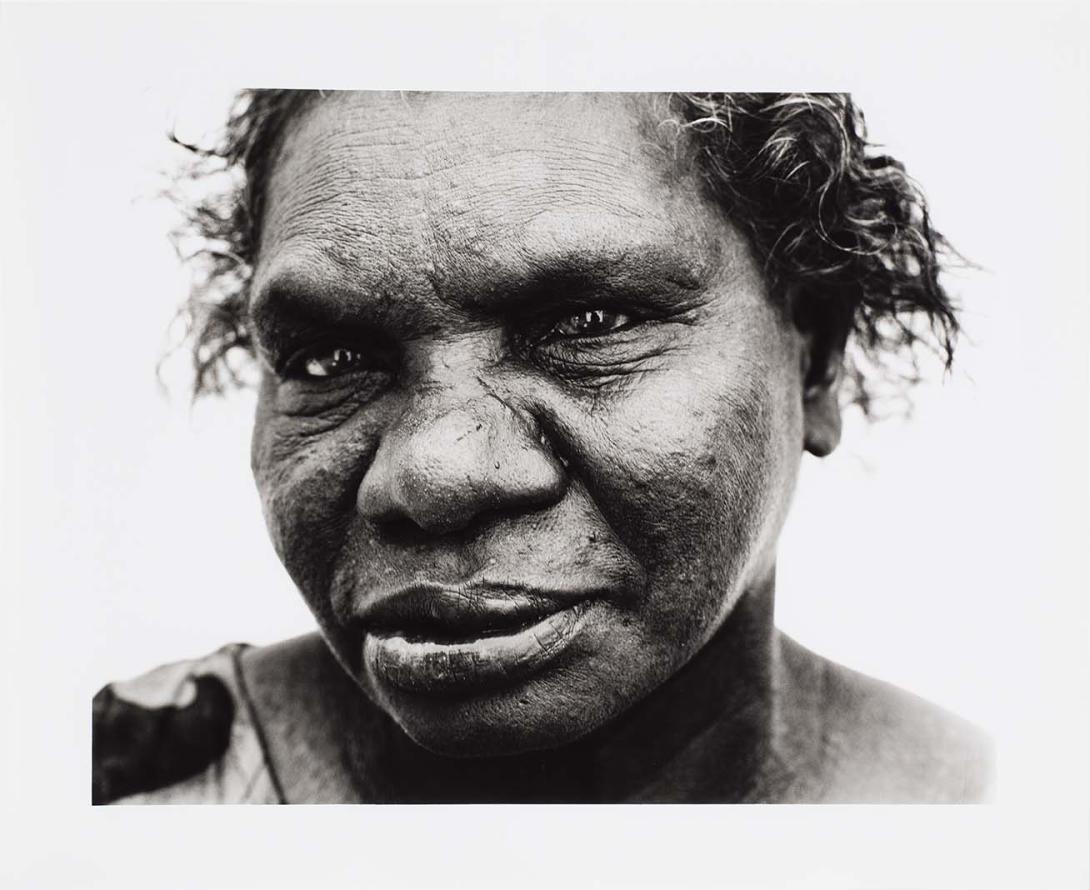 Artwork Wik elder, Gladys (from 'Returning to places that name us' series) this artwork made of Gelatin silver photograph on paper, created in 2000-01-01