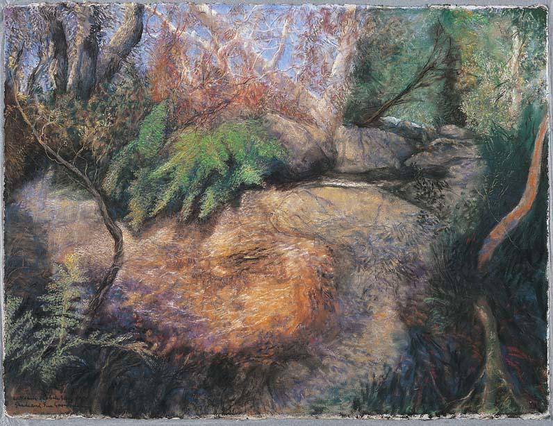 Artwork Shade and sun, Goomoolahra this artwork made of Pastel on paper, created in 2001-01-01
