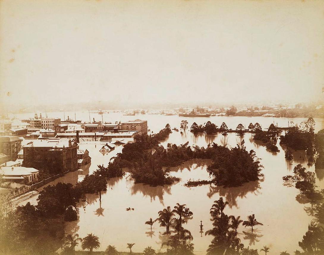 Artwork Botanical gardens under flood this artwork made of Albumen photograph on paper, created in 1893-01-01