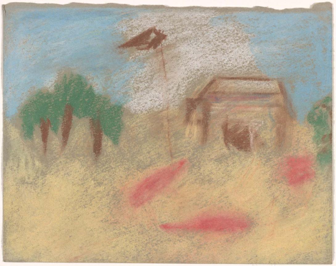 Artwork Dimboola this artwork made of Pastel on paper, created in 1942-01-01