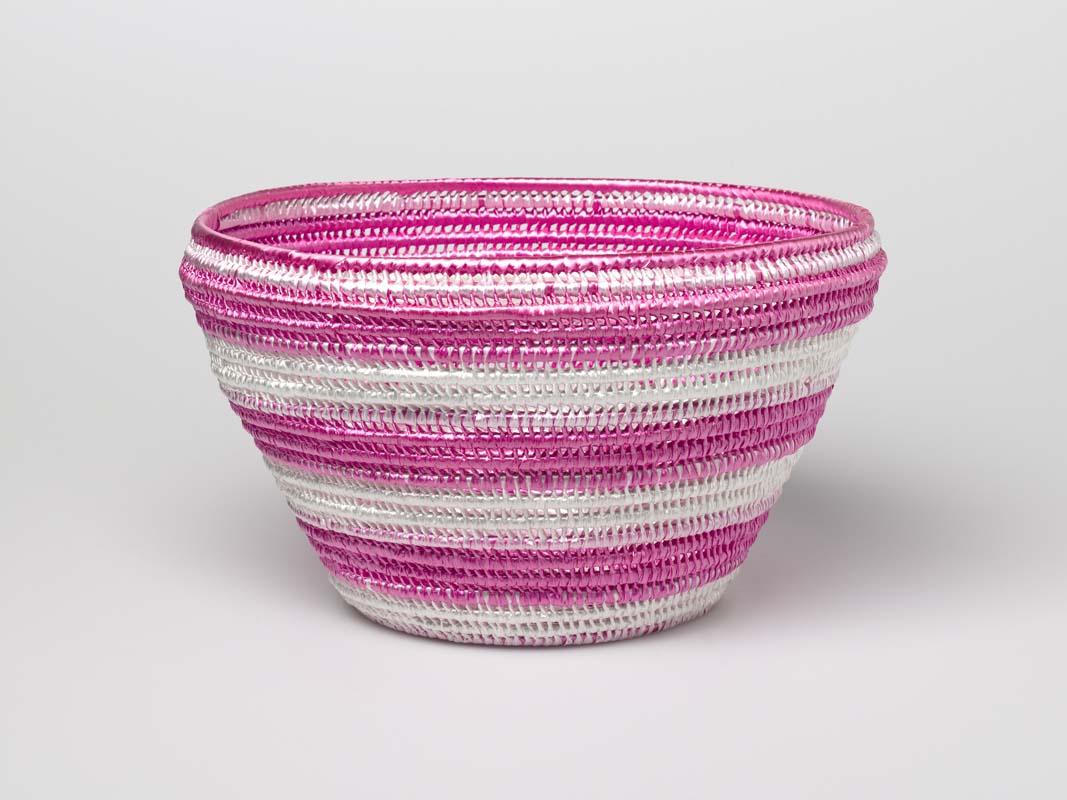 Artwork Bowl this artwork made of Woven raffia over coconut midrib, created in 2003-01-01