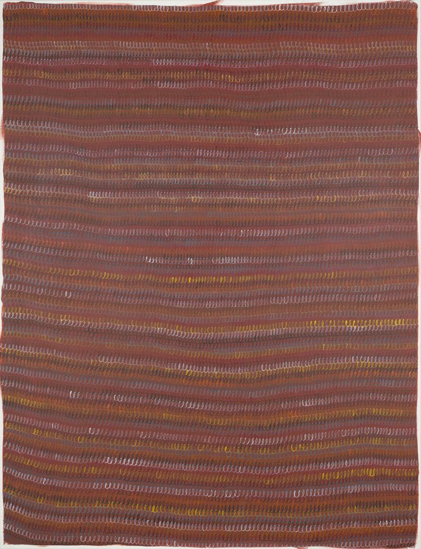 Artwork Warrgarri (String weave) this artwork made of Synthetic polymer paint on canvas, created in 2003-01-01