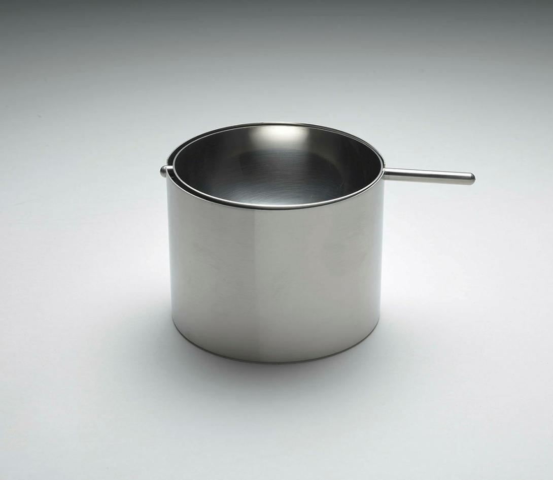 Artwork Revolving ashtray (large) (from 'Cylinda Line' series) this artwork made of Polished and brushed stainless steel, created in 1964-01-01