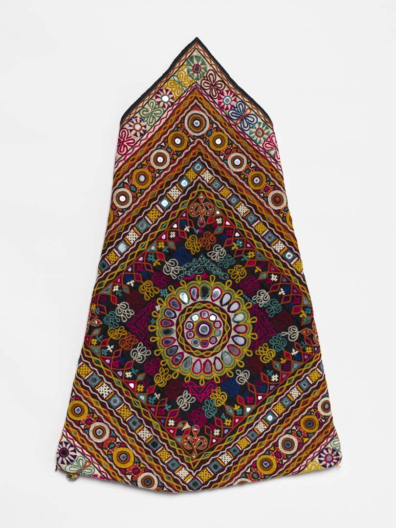 Artwork Kothali (dowry bag) this artwork made of Cotton, silk, mirrors, beads