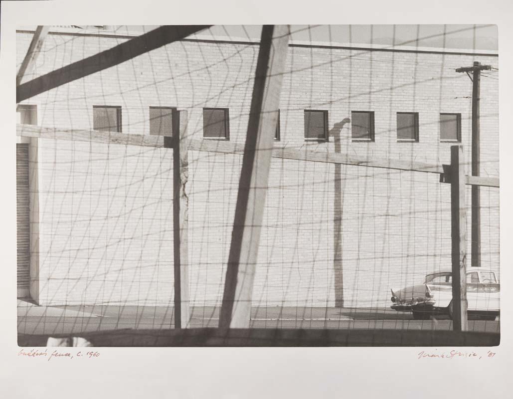 Artwork Builder's fence - 2, c.1960 (from 'Melbourne mid century' series) this artwork made of Gelatin silver photograph