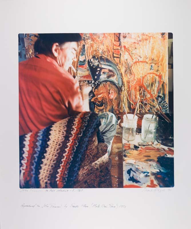 Artwork John Perceval in his studio - 3, 1967 (from 'Portrait' series) this artwork made of Colour photograph on Agfa paper, created in 1967-01-01