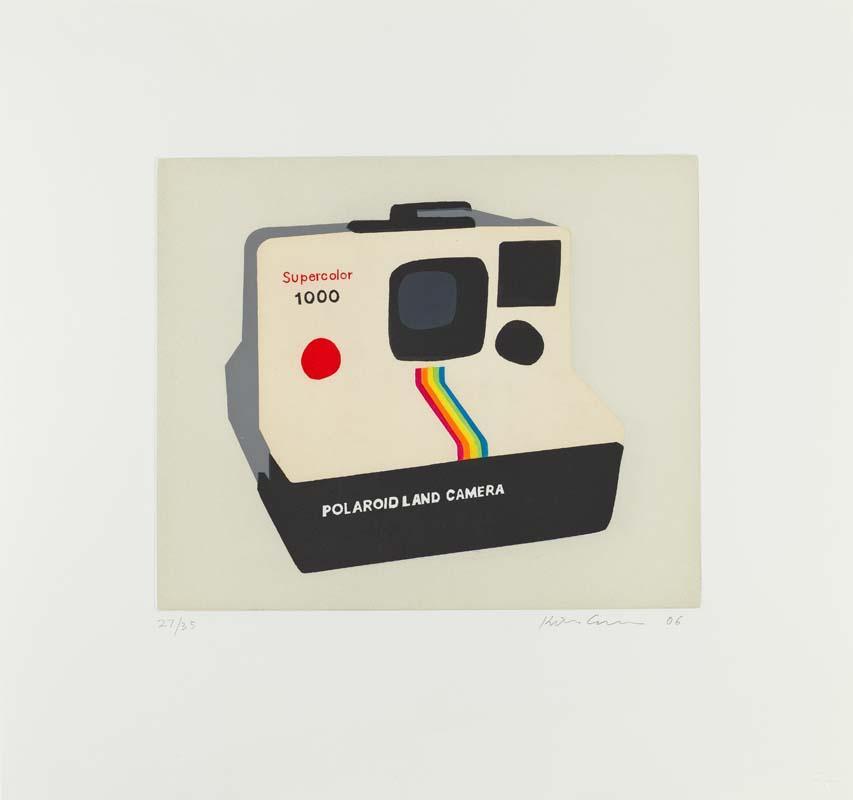Artwork Polaroid land camera this artwork made of Colour aquatint