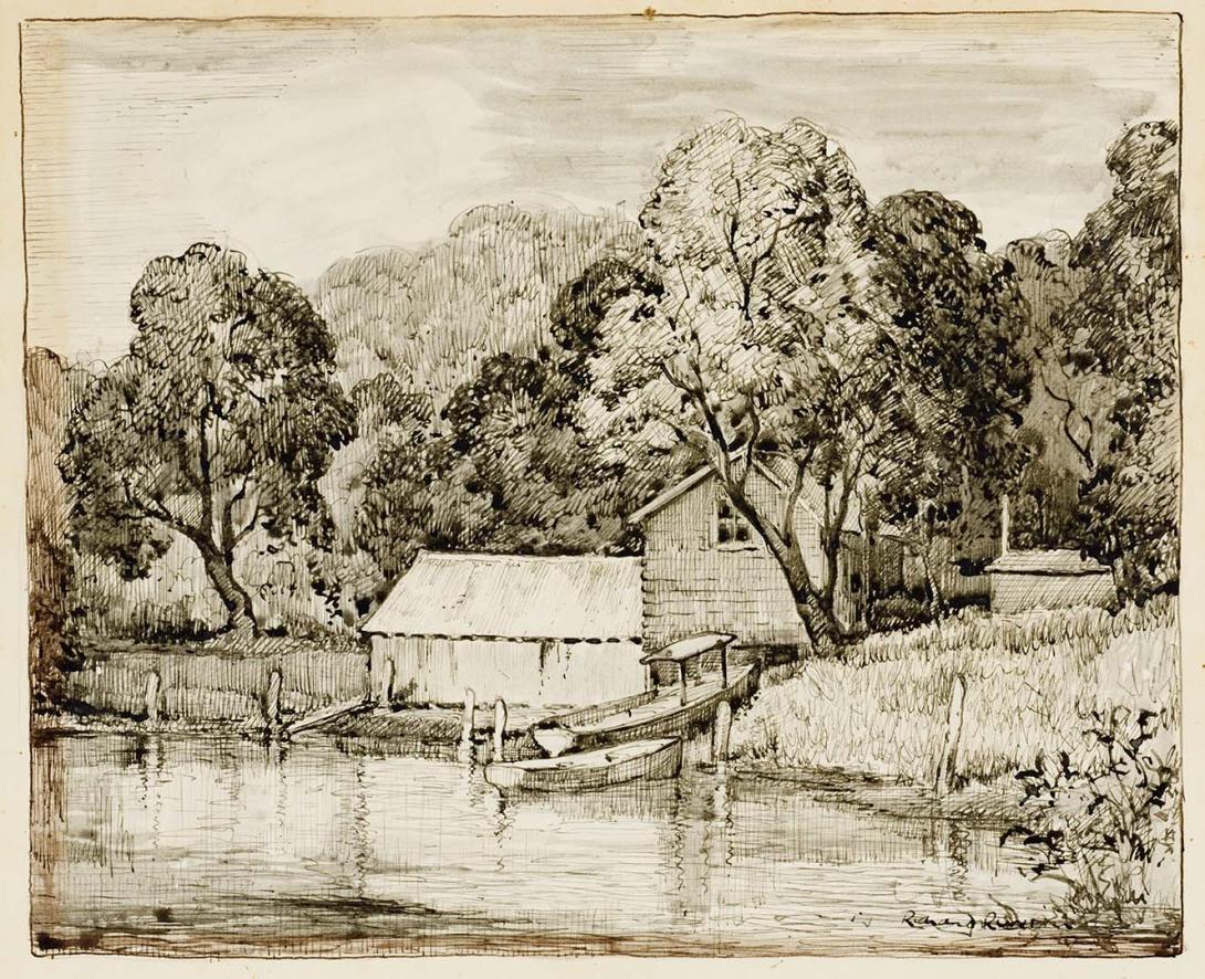 Artwork Norman Creek this artwork made of Pen and ink on paper