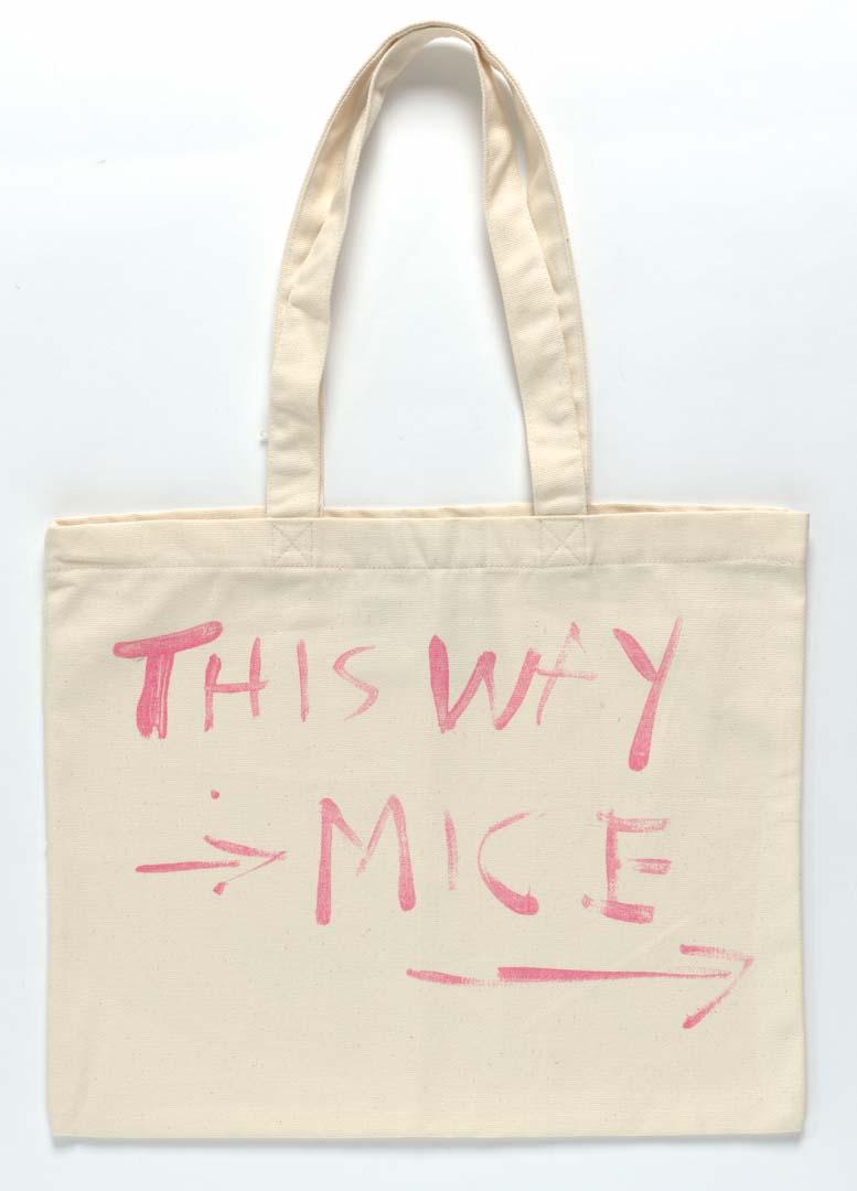 Artwork This way mice this artwork made of Carry bag: screenprint on cotton, created in 2007-01-01