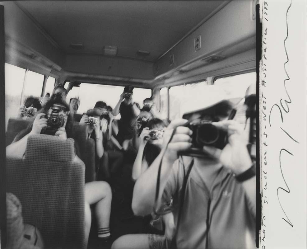 Artwork Bus to Q, Western Australia (from 'Indian Ocean Journals') this artwork made of Gelatin silver photograph on paper, created in 1994-01-01