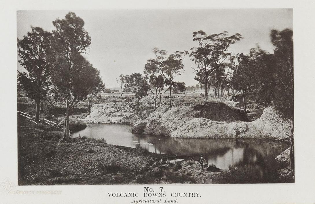 Artwork (Volcanic downs country) (no. 7 from 'Images of Queensland' series) this artwork made of Autotype on paper, created in 1864-01-01