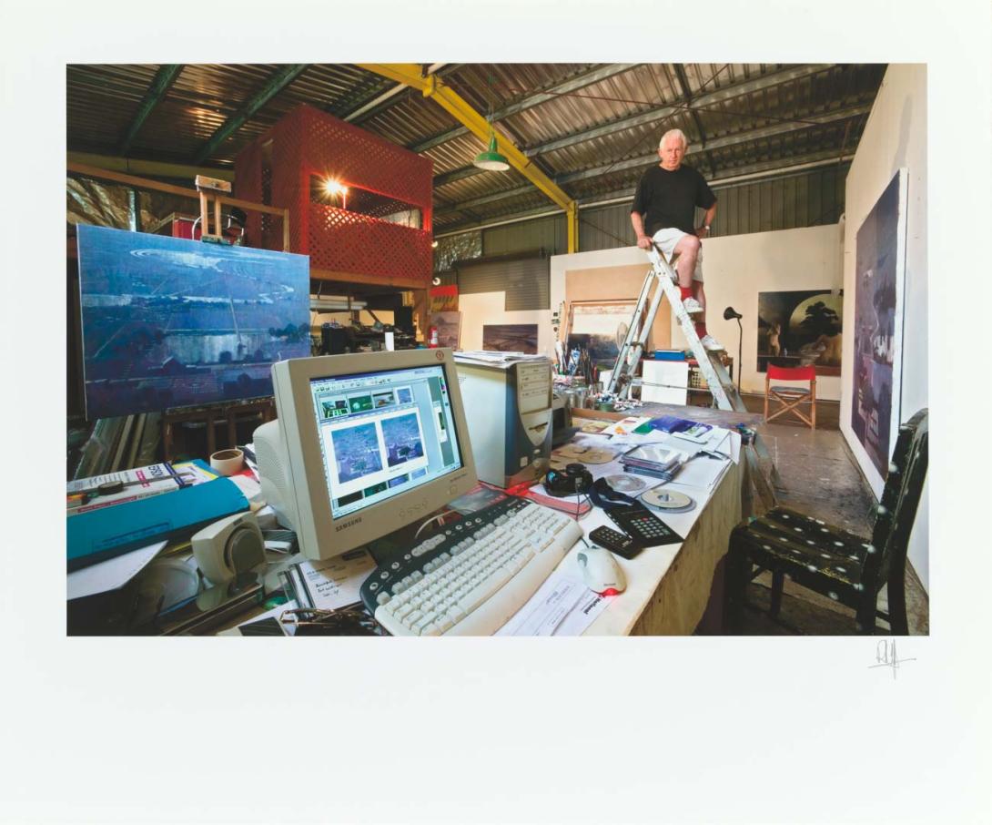 Artwork Lawrence Daws in his studio in Beerwah, Queensland, Australia at 4:21pm on March 8th, 2005 this artwork made of Giclée print on Hahnemühle Photo Rag Ultra Smooth archival paper, created in 2005-01-01