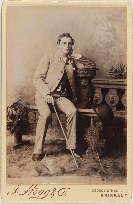 Artwork Ralph Giles, seated this artwork made of Albumen photograph on paper mounted on card