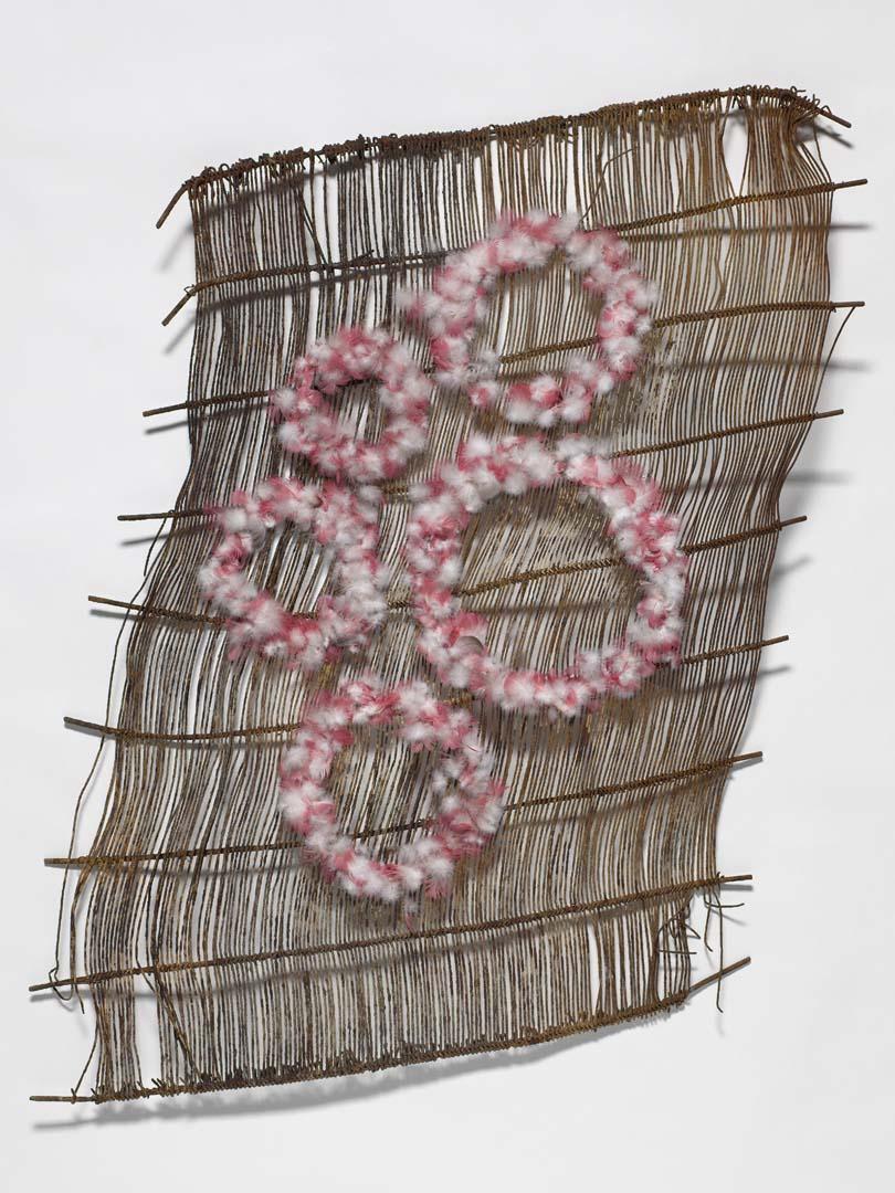 Artwork O'possum-skin cloak this artwork made of Galah feathers on wire, created in 2005-01-01