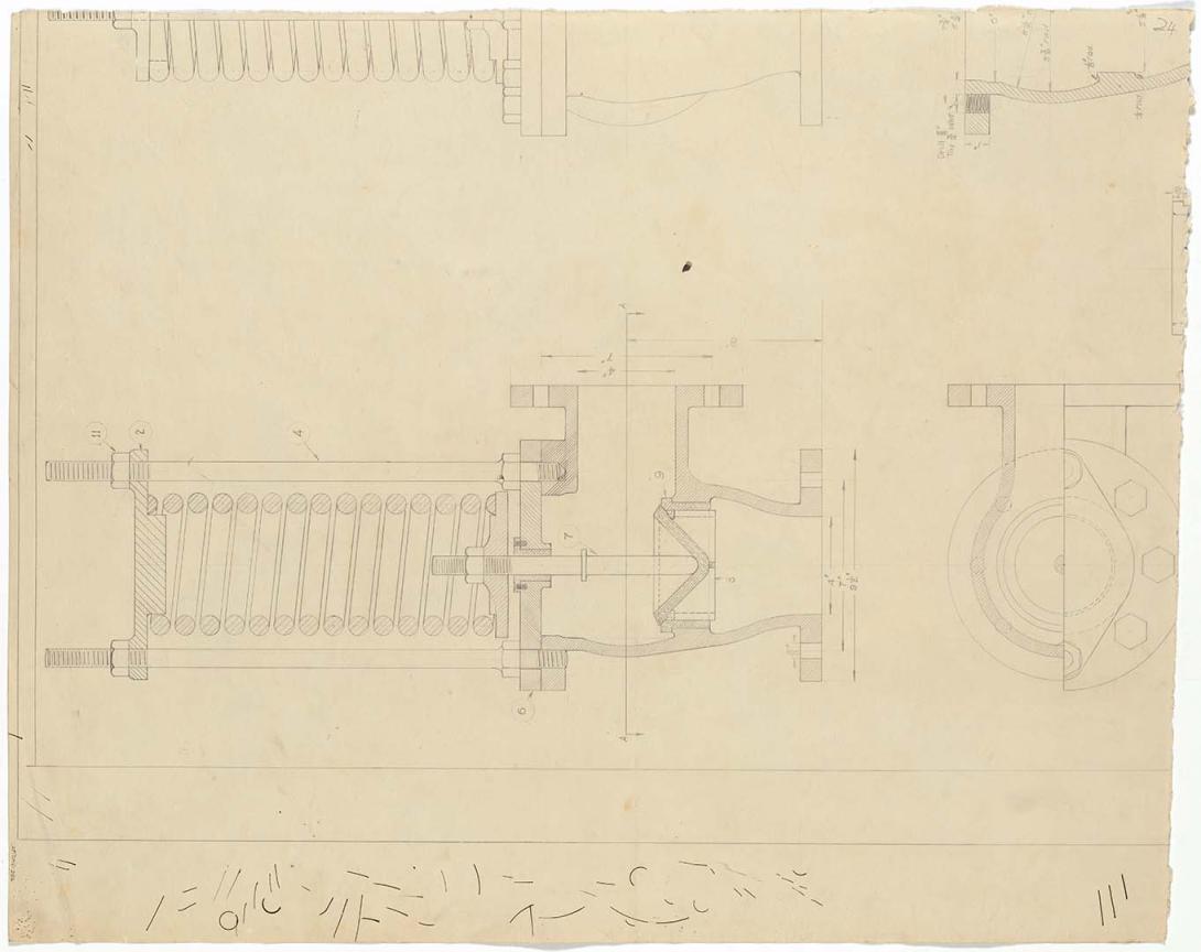 Artwork (Engineering drawing) this artwork made of Watercolour on paper, created in 1940-01-01