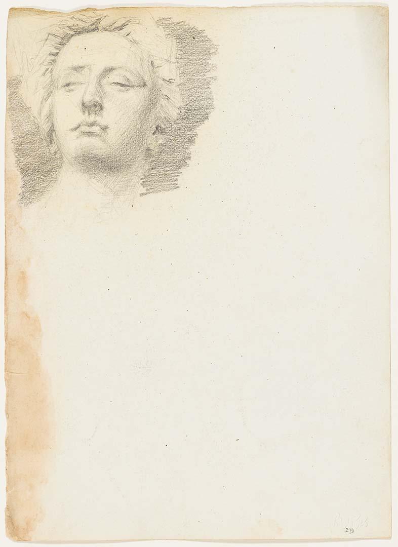 Artwork Portrait drawn from the cast, Art School this artwork made of Pencil on paper, created in 1915-01-01
