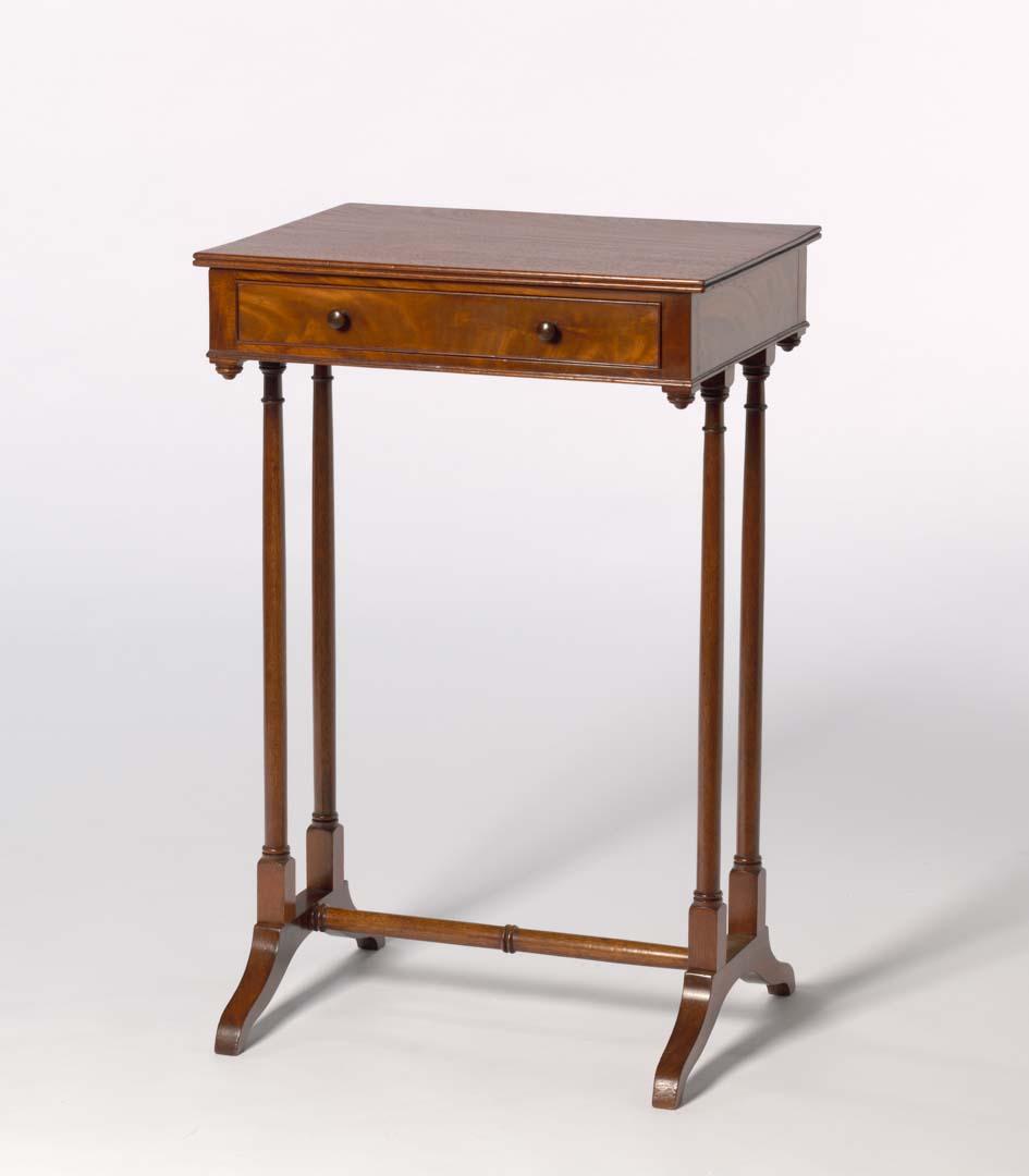 Artwork Regency table with frieze drawer this artwork made of Mahogany, created in 1800-01-01