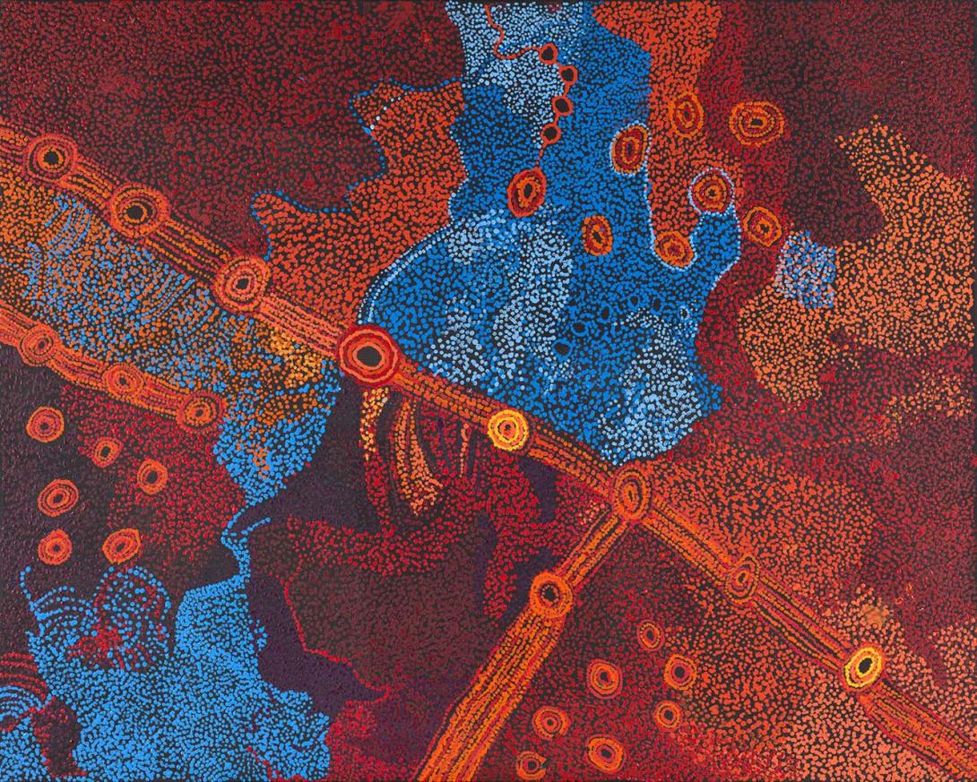 Artwork Seven Sisters this artwork made of Synthetic polymer paint on linen, created in 2012-01-01