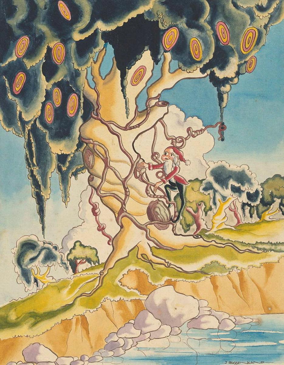 Artwork The Magic Tree this artwork made of Watercolour on paper, created in 1940-01-01