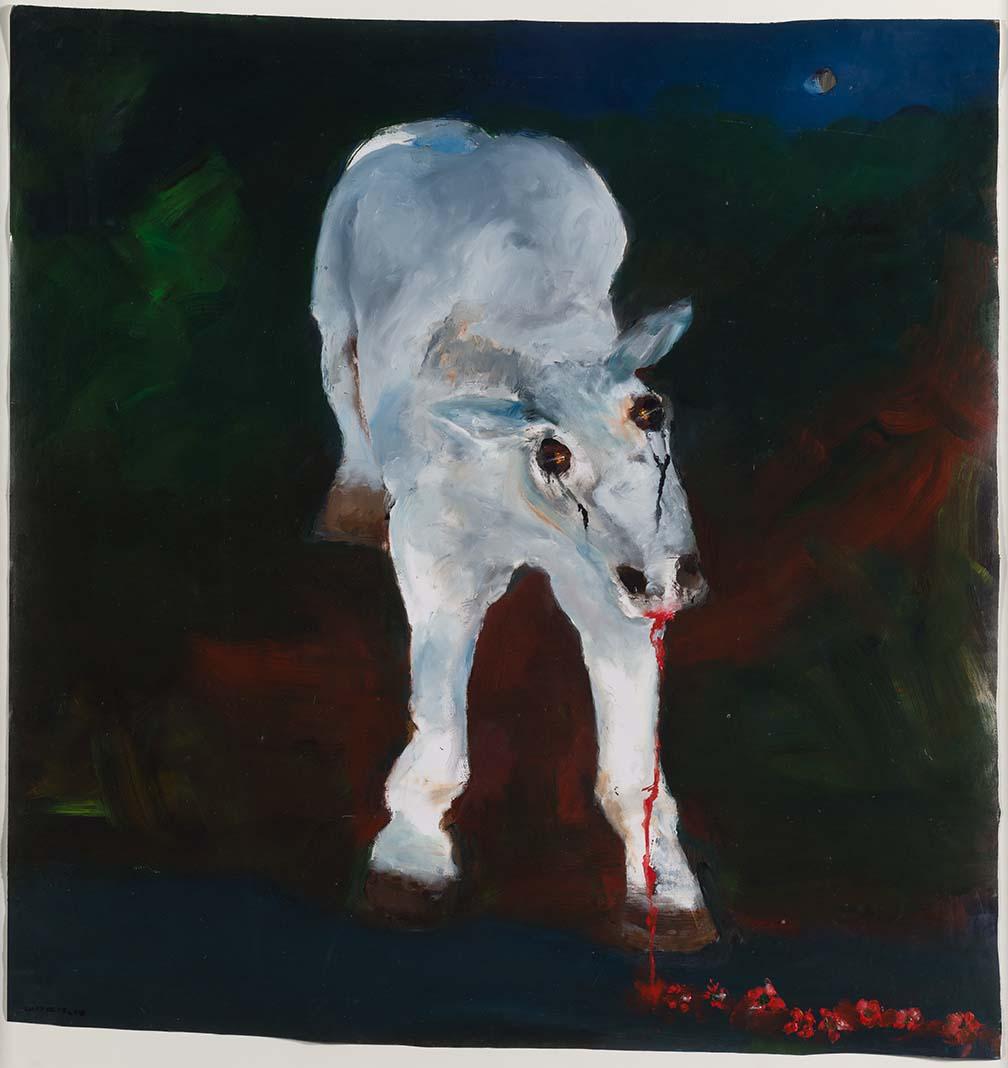 Artwork Lorca's horse this artwork made of Oil and enamel on paper, created in 2005-01-01