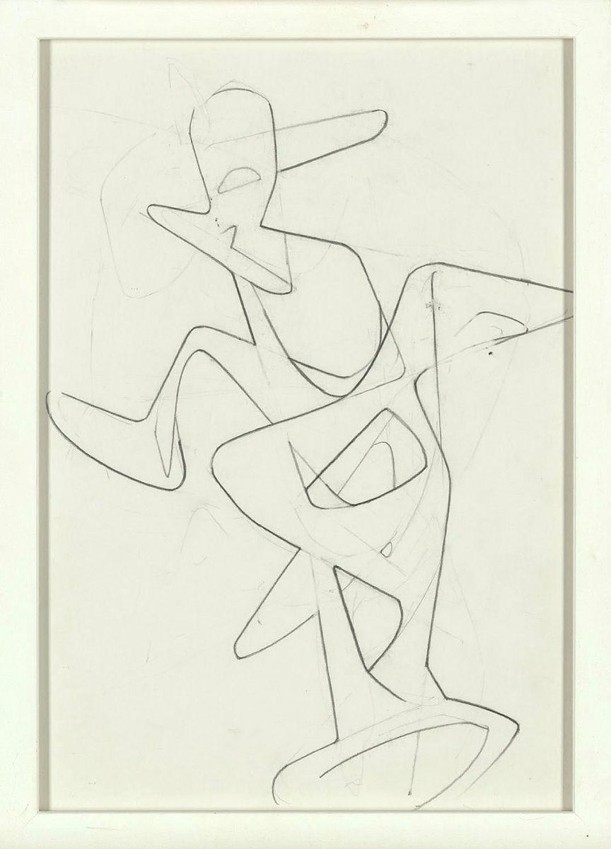 Artwork Untitled (28.04.00), no. 1 this artwork made of Pencil on paper, created in 2000-01-01