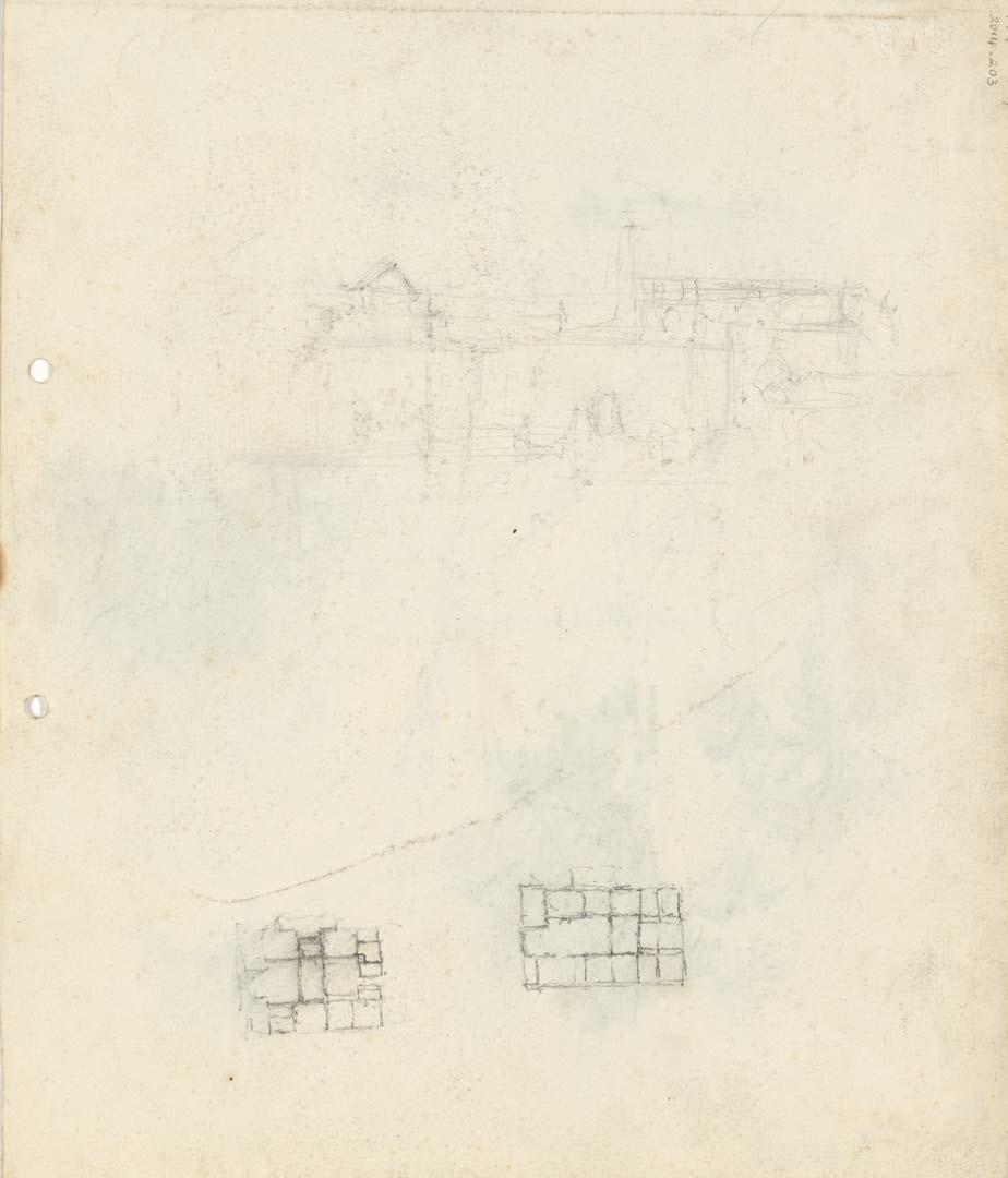 Artwork House floor plan this artwork made of Pencil on sketch paper, created in 1914-01-01