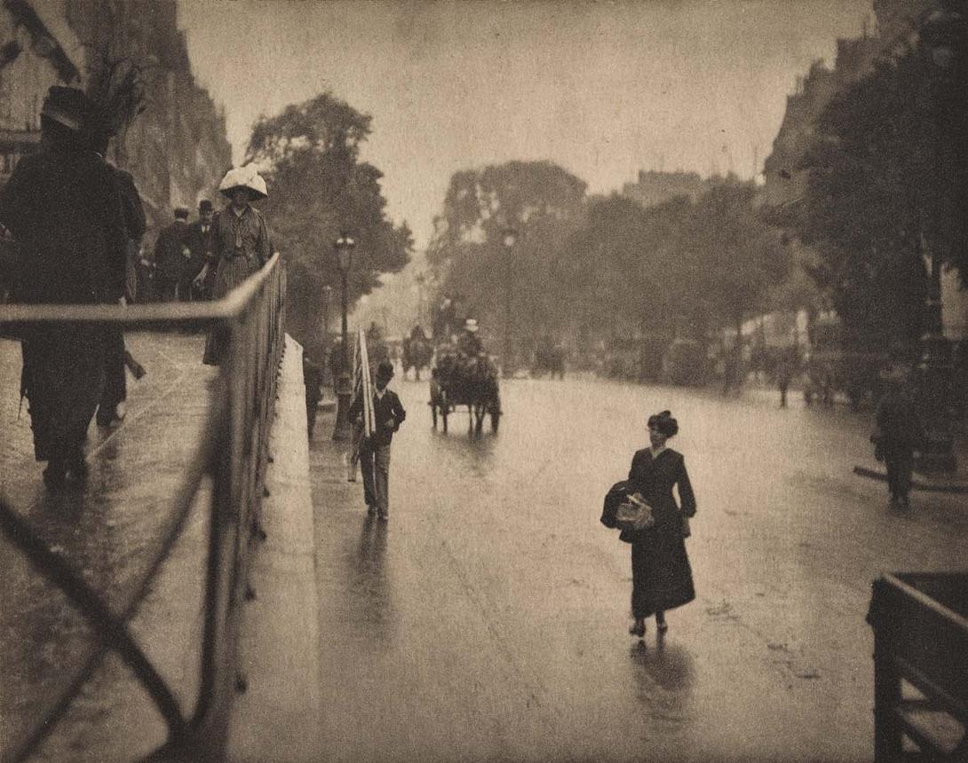 Artwork A snapshot, Paris this artwork made of Photogravure off an original negative on tissue paper, created in 1911-01-01