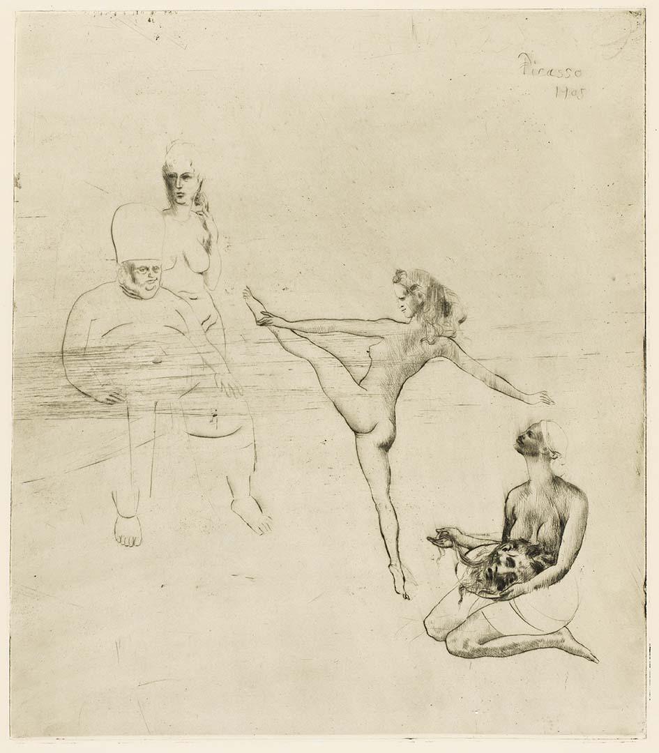 Artwork Salomé (from 'La Suite des Saltimbanques' series) this artwork made of Drypoint on sturdy wove paper, created in 1905-01-01