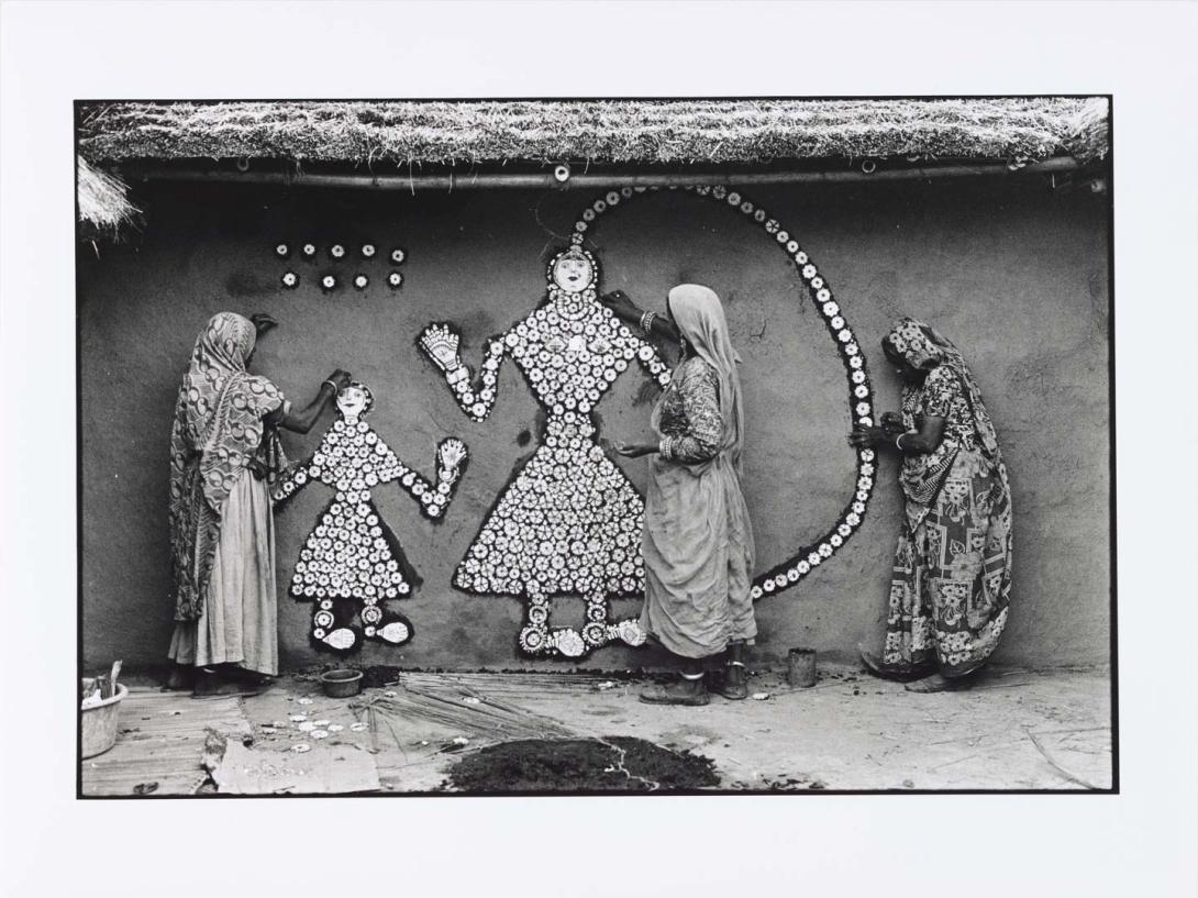 Artwork Women making a Samha Devi image, Haryana this artwork made of Gelatin silver photograph on paper, created in 1977-01-01