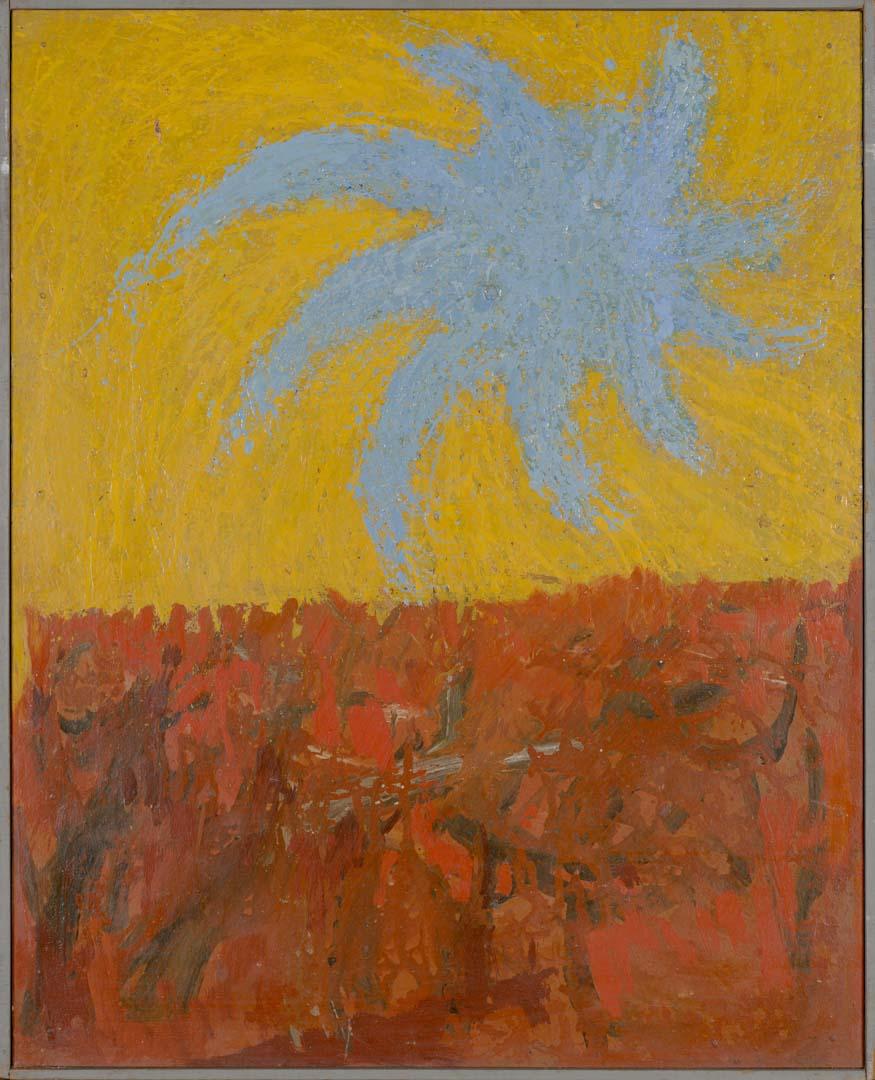 Artwork Sun this artwork made of Oil and enamel on hardboard, created in 1959-01-01