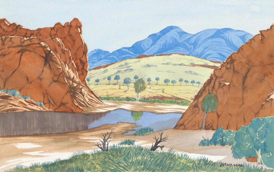 Artwork Glen Helen this artwork made of Watercolour on paper, created in 2007-01-01