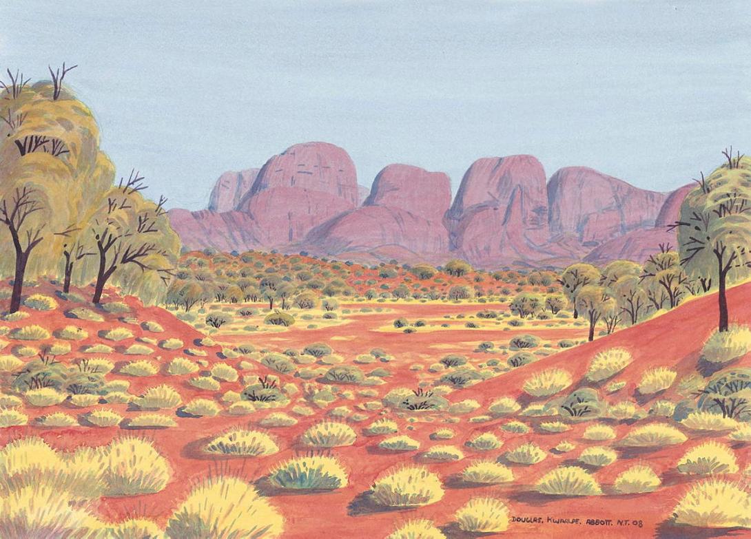 Artwork Katatjuta - The Olgas this artwork made of Watercolour on paper, created in 2008-01-01
