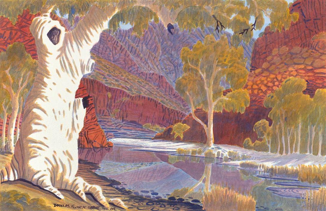 Artwork Ormiston Gorge this artwork made of Watercolour on paper, created in 2009-01-01