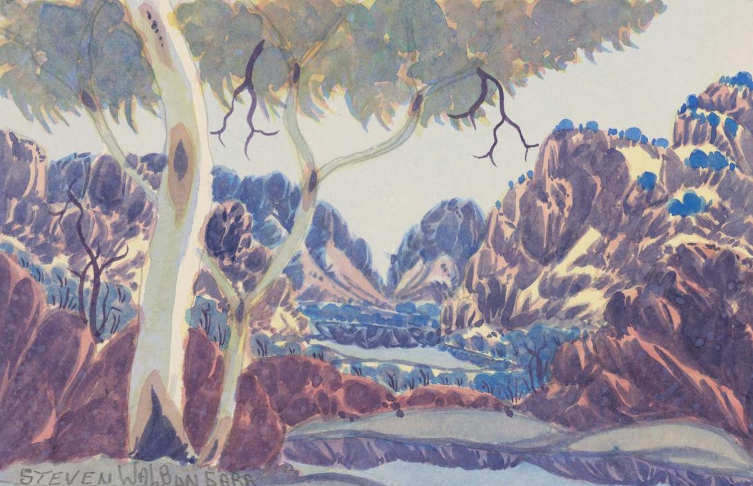 Artwork West MacDonnell Ranges, NT this artwork made of Watercolour