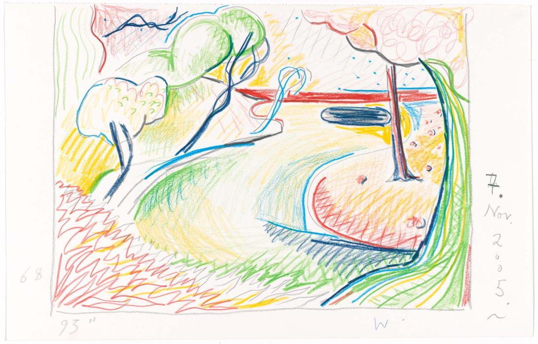 Artwork Drawing for ‘Homage to Matisse's Joy of life’ this artwork made of Gouache and coloured pencil on paper, created in 2005-01-01