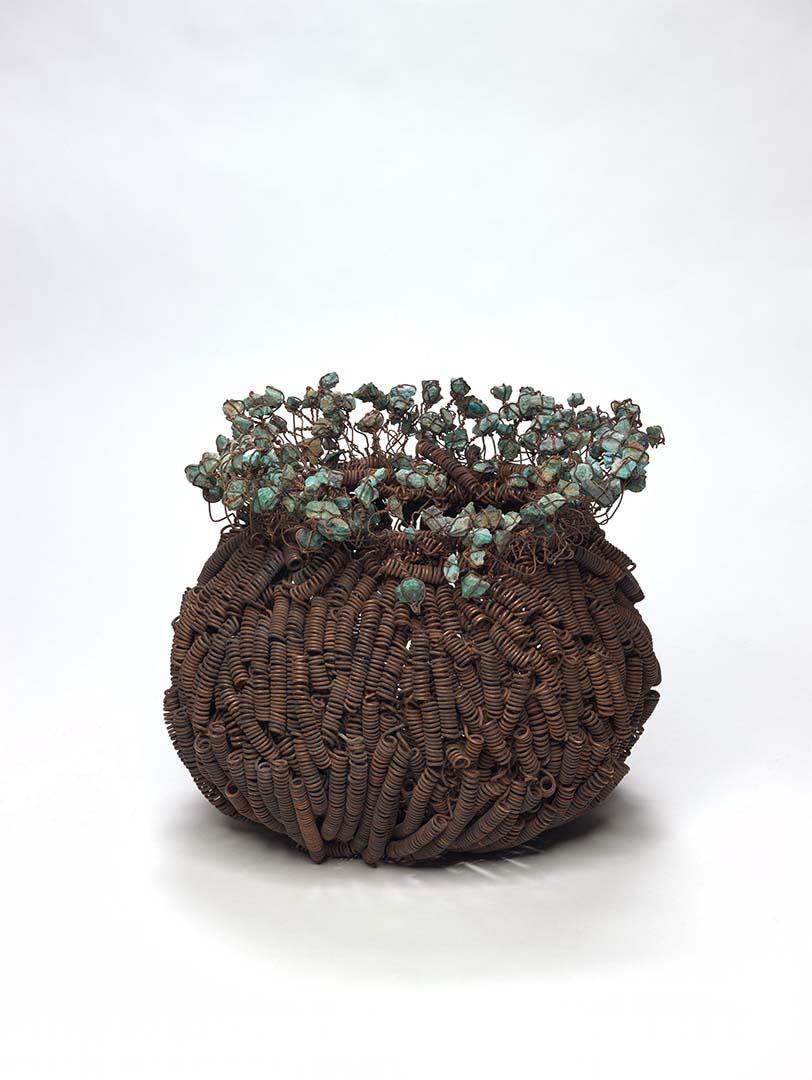 Artwork Cu this artwork made of Hand-coiled copper wire and raw copper, created in 2016-01-01