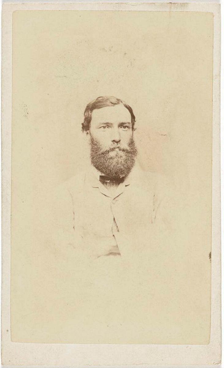 Artwork (Bearded man) this artwork made of Albumen photograph on paper mounted on card, created in 1862-01-01