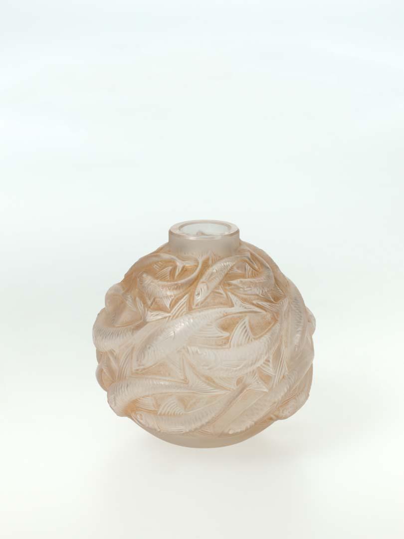 Artwork Oleron vase this artwork made of Mould blown frosted and clear glass with sepia patina