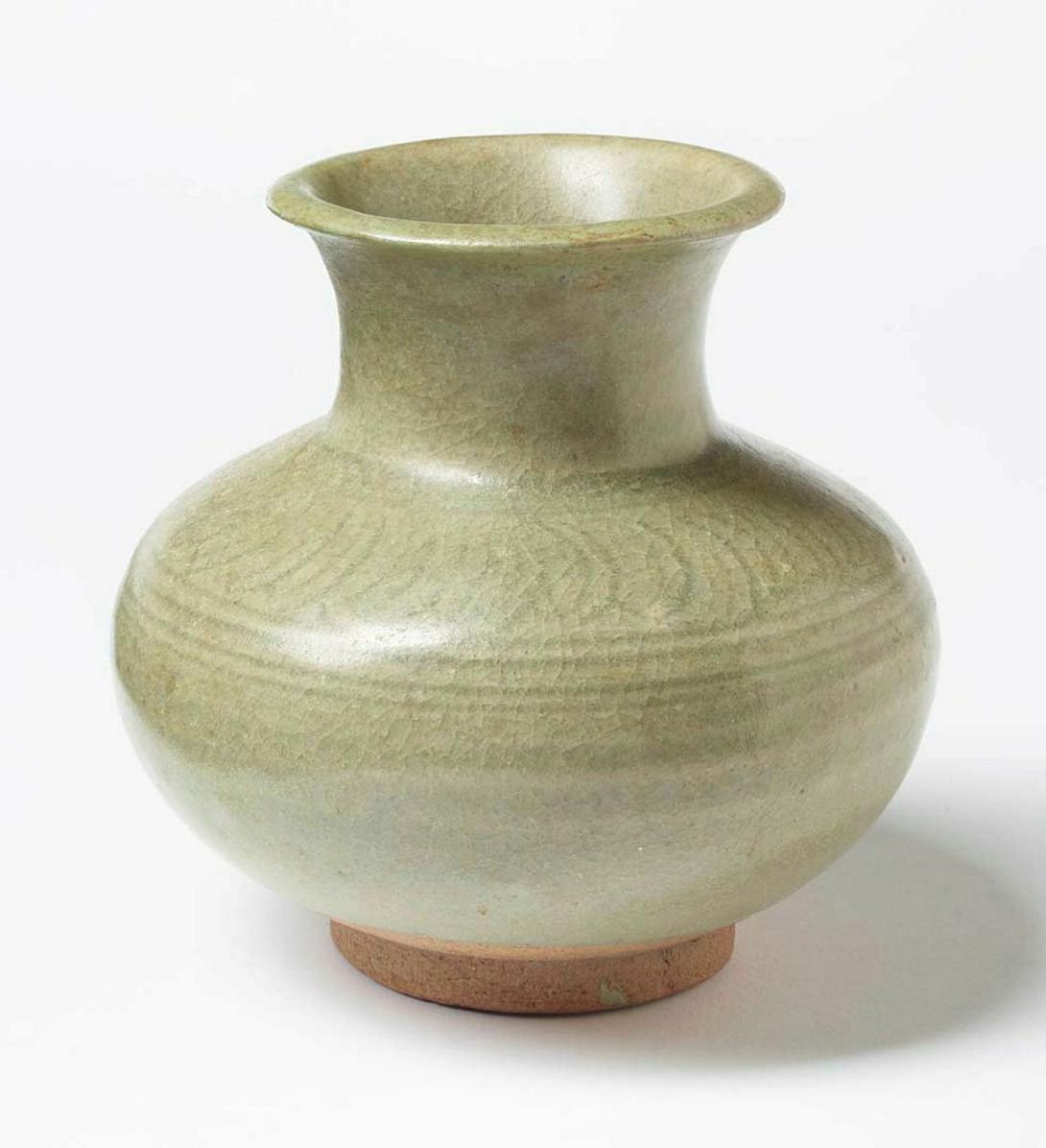 Artwork Celadon baluster jar this artwork made of Stoneware with celadon glaze and incised decorative bands, created in 1300-01-01