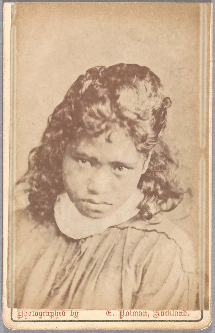 Artwork Māori girl this artwork made of Albumen photograph on paper mounted on card, created in 1865-01-01