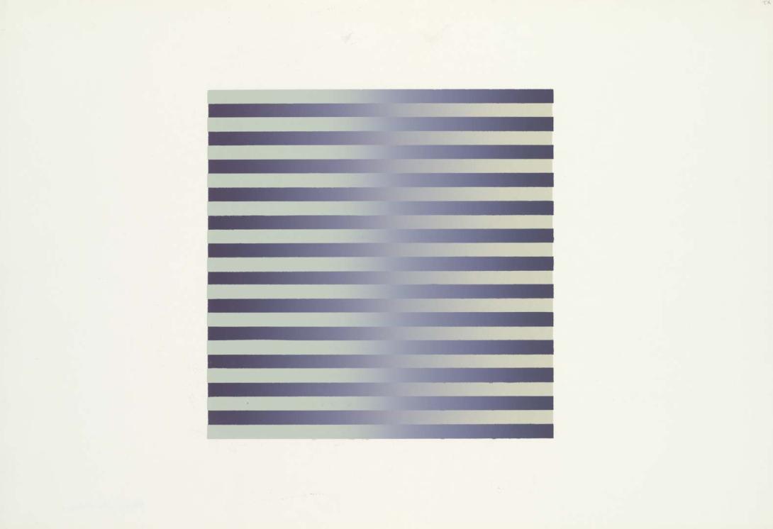 Artwork Stripes (Experimental print) this artwork made of Screenprint on paper, created in 1973-01-01