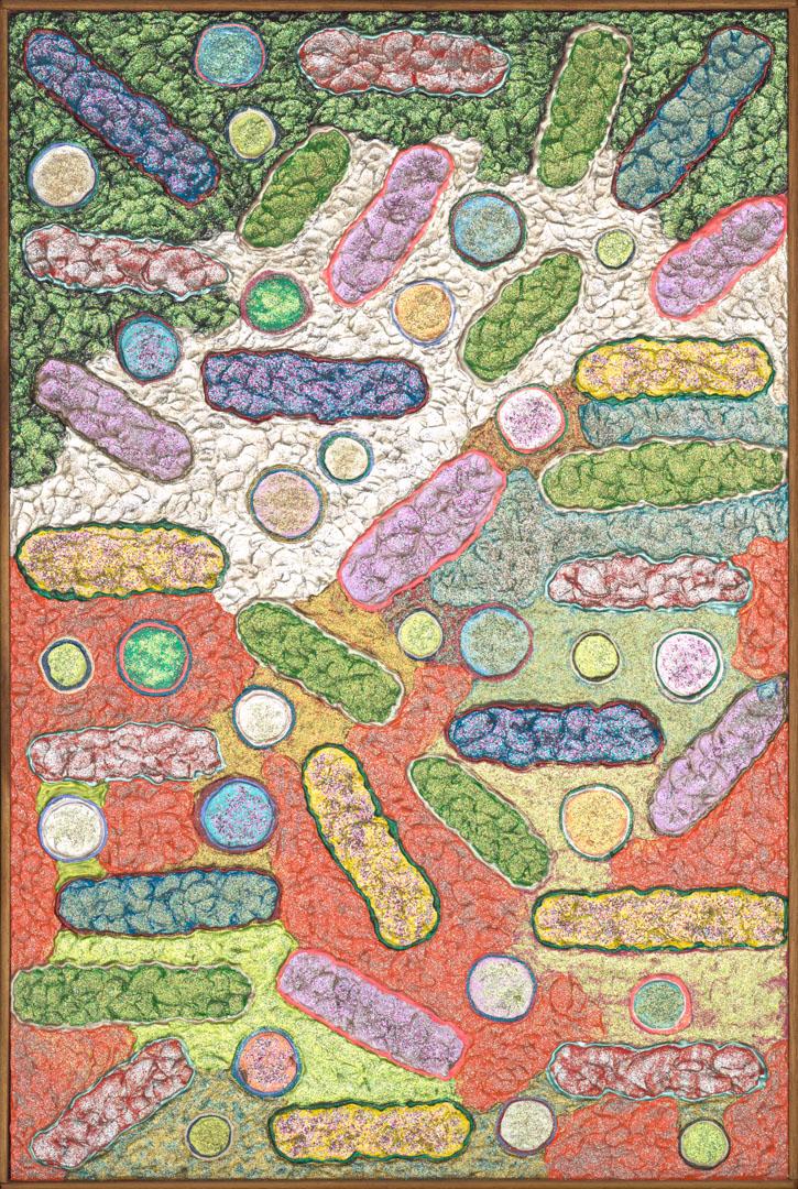 Artwork Jazzy Jazz this artwork made of Synthetic polymer paint and glitter on board, created in 1993-01-01