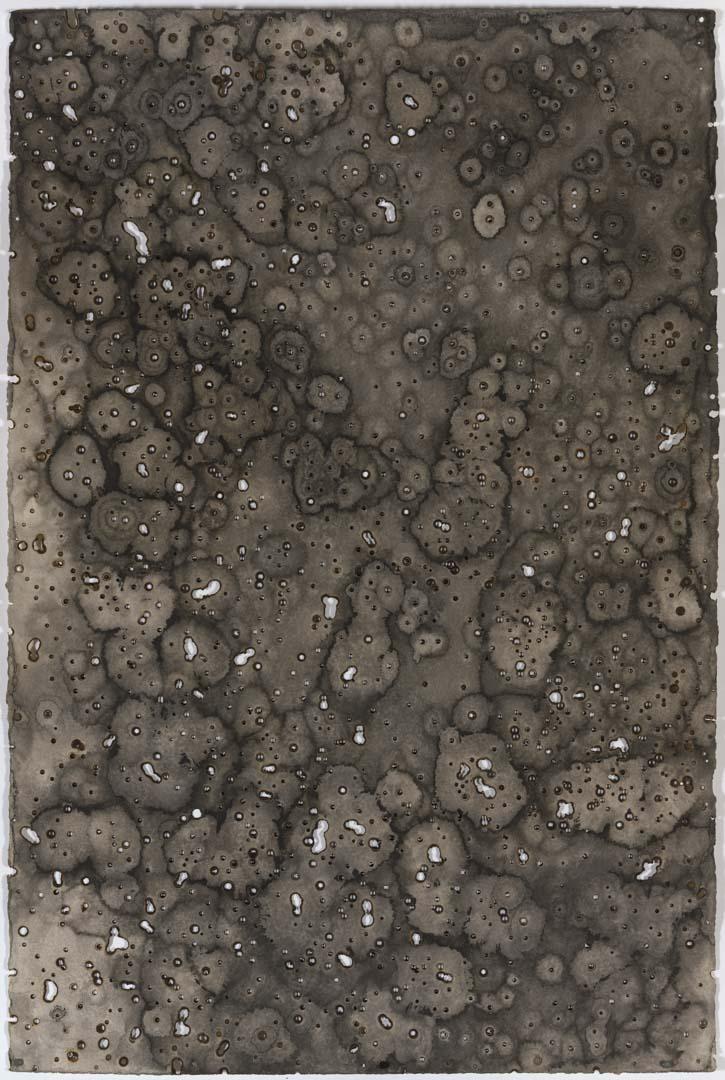 Artwork Elliptical rain this artwork made of Chinese ink, rain and fire on cold-pressed paper, created in 2018-01-01