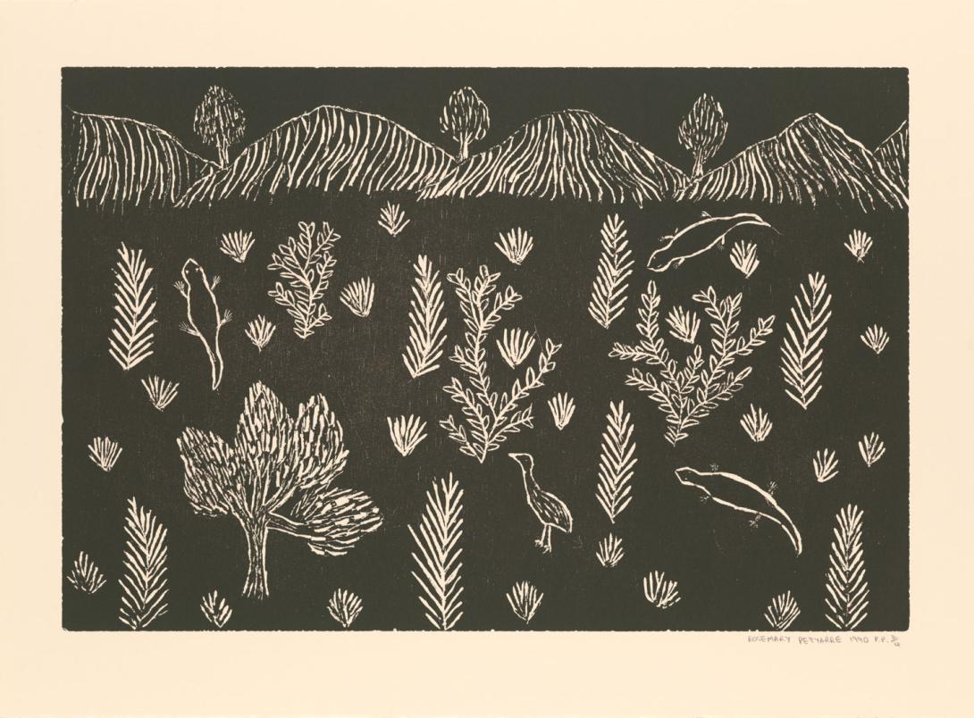 Artwork Untitled [no. 72] (from ‘Utopia Suite’ portfolio) this artwork made of Woodcut on paper, created in 1990-01-01