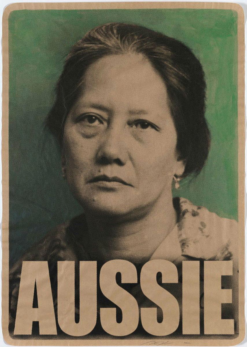 Artwork Jane Mary Low Choy AUSSIE poster this artwork made of Screenprint on 80gsm Kraft paper, created in 2021-01-01