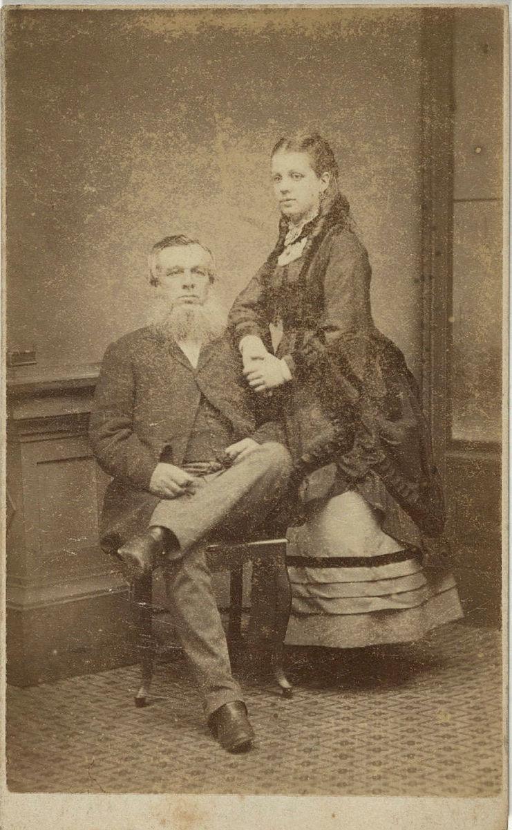 Artwork (Couple) this artwork made of Albumen photograph on paper mounted on card, created in 1865-01-01