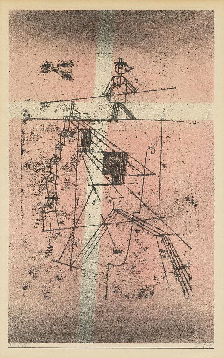 Artwork Seiltänzer (Tightrope walker) this artwork made of Lithograph on paper, created in 1923-01-01