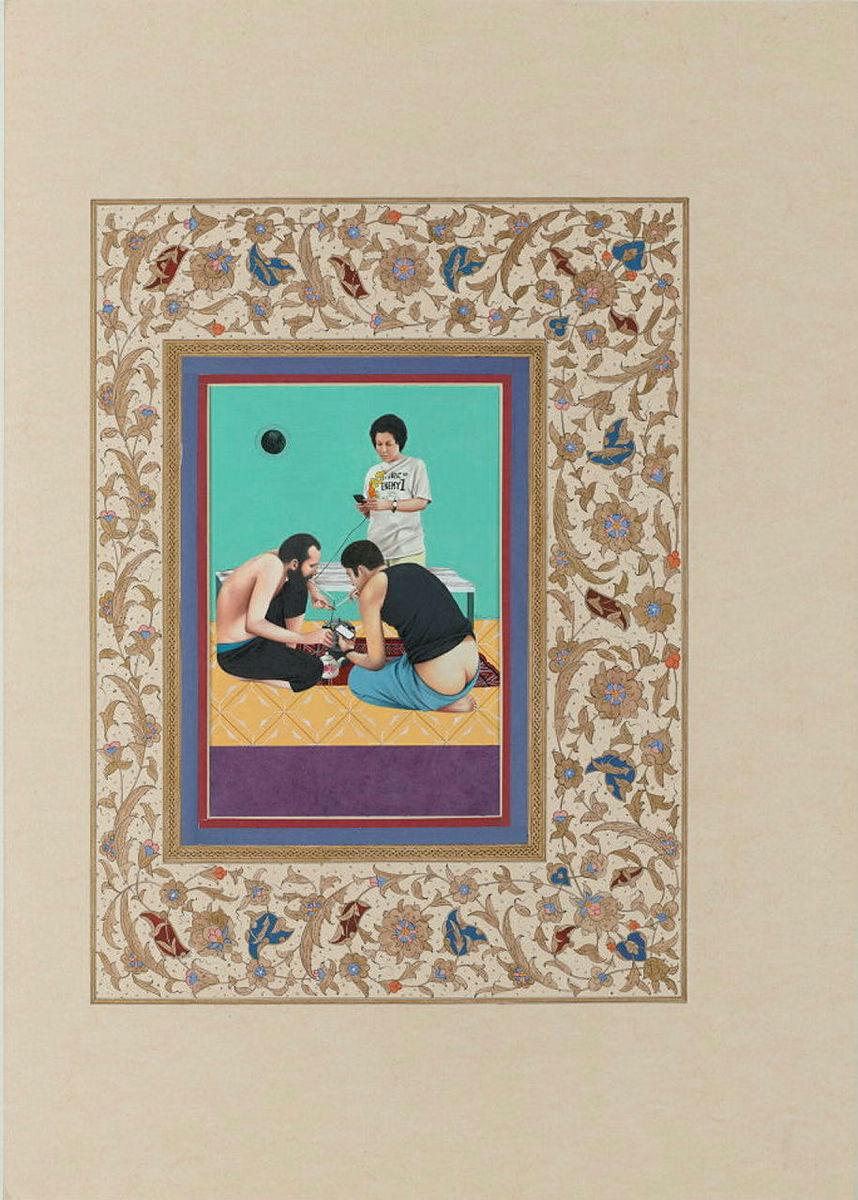 Artwork Untitled (from 'Fall in dopamine' series) this artwork made of Gouache and watercolour on paper, created in 2020-01-01