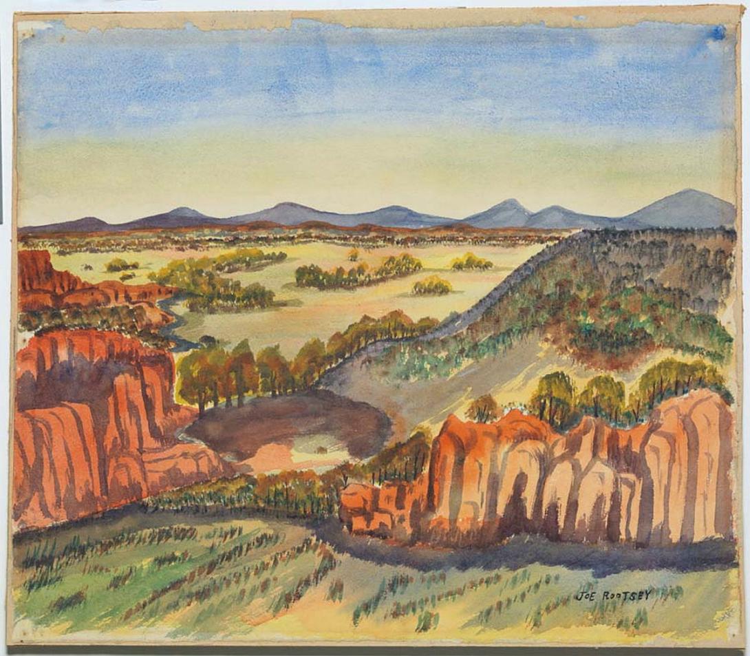 Artwork (Landscape) this artwork made of Watercolour on paper, created in 1957-01-01
